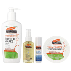 Palmer's kit front packaging showing four-piece set and benefits