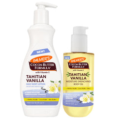 Palmer's front packaging of Tahitian Vanilla lotion showing hydration benefit