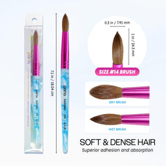 PANA brush pink metal ferrule close-up showing secure hair anchoring and durability