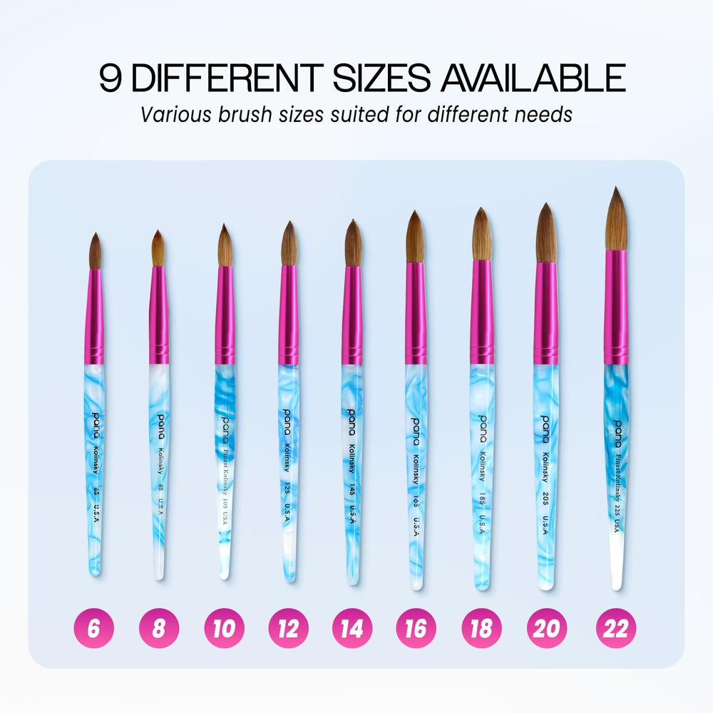 PANA brush beside a ruler showing 7-inch length for scale and professional sizing