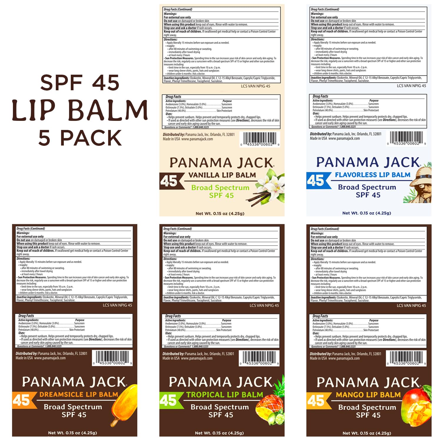 Panama Jack lip balm in a beach setting showing water-resistant use outdoors