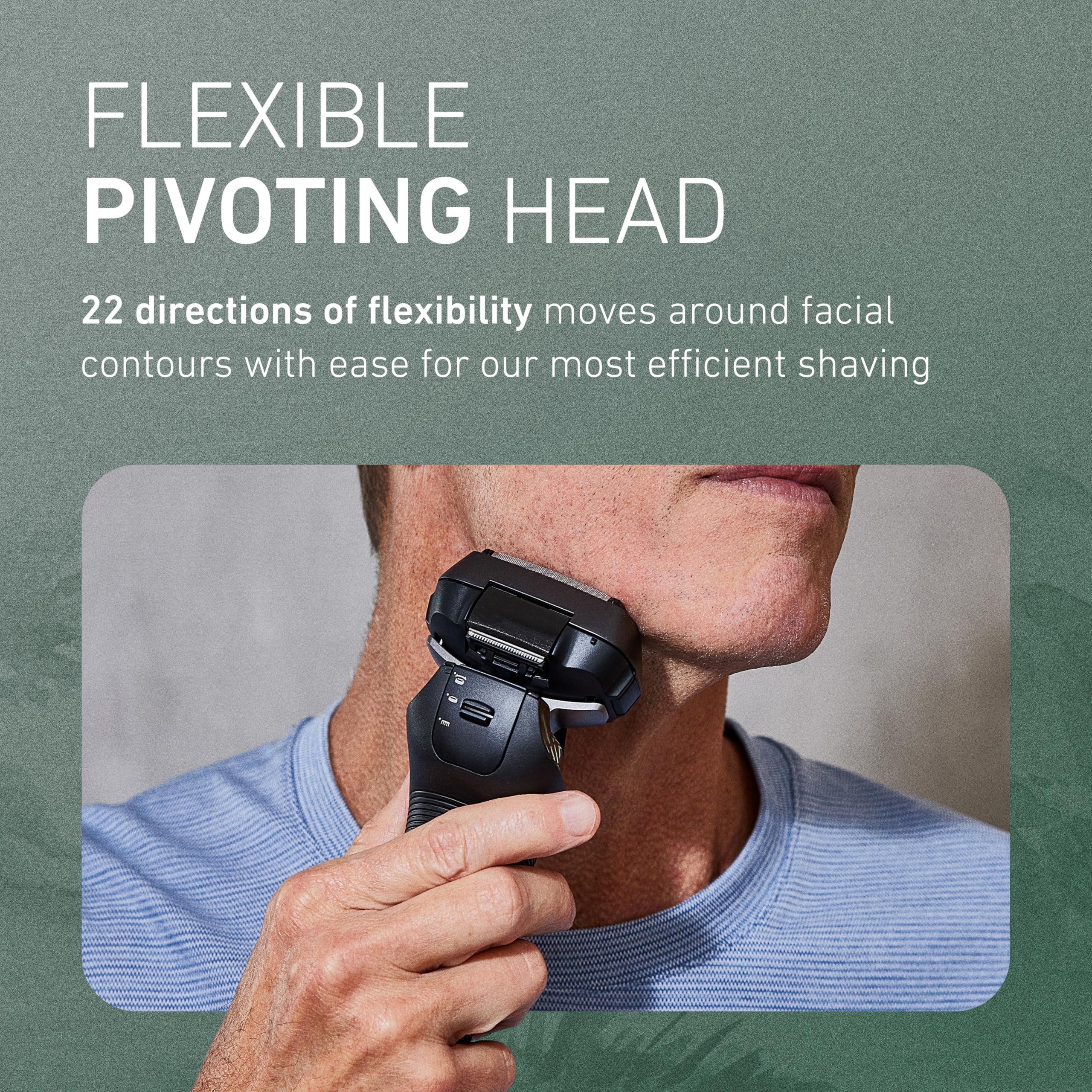 Man using Panasonic ARC6 to shave beard for fast, smooth results