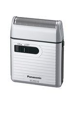 Panasonic ES-RS10-S front view showing compact silver body and travel-ready form