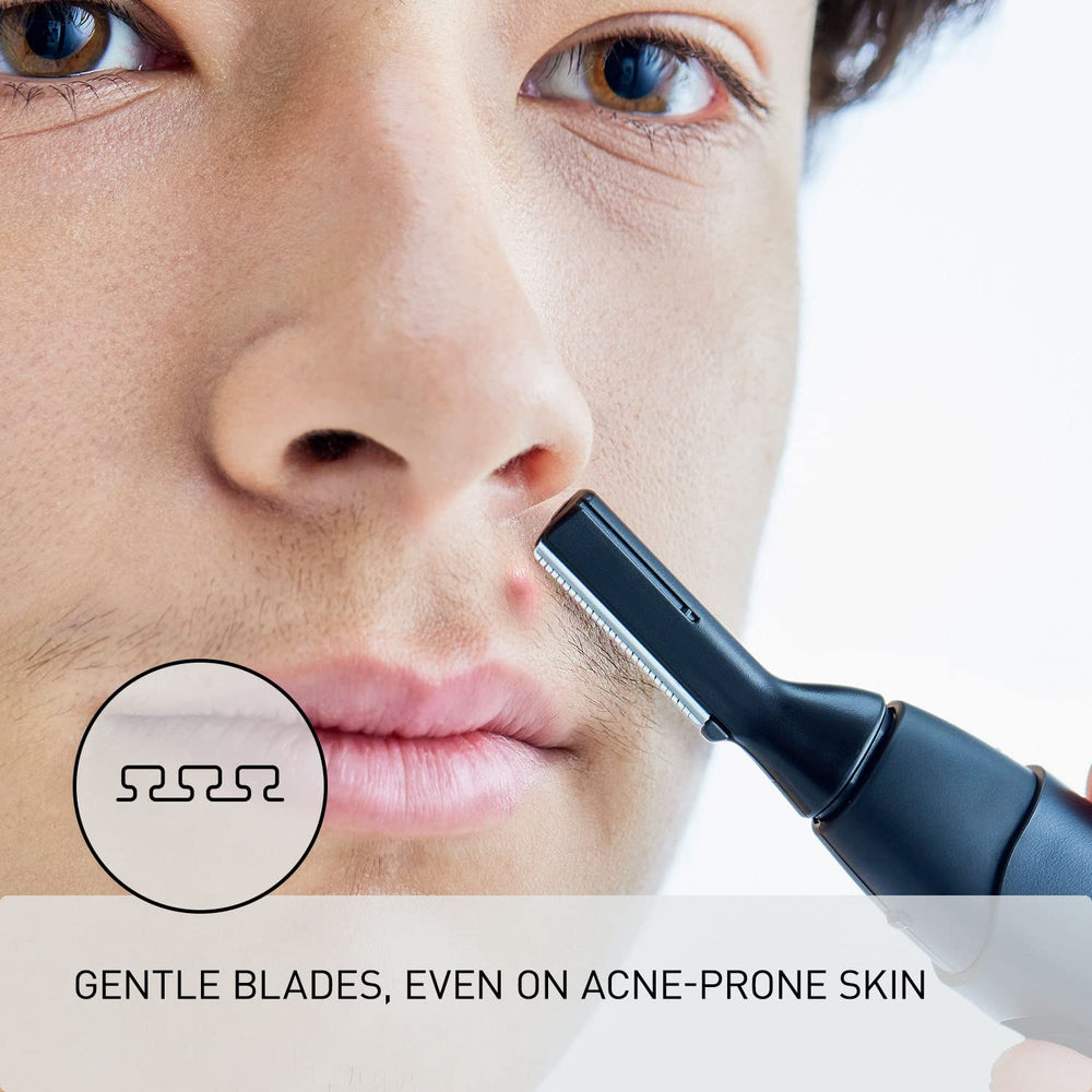 Panasonic eyebrow comb attachment displayed for precise length control