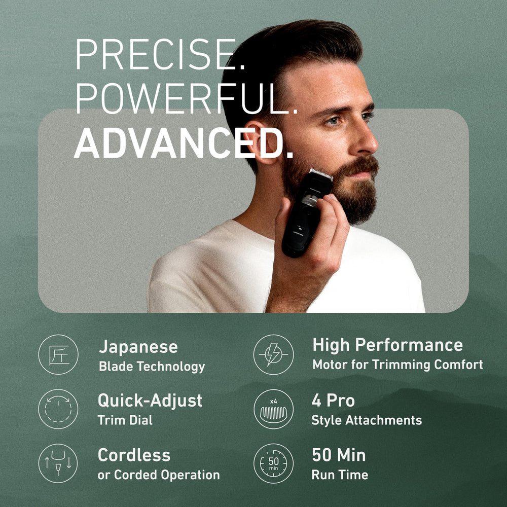 Panasonic blade close-up highlighting precision edge and smoother cutting