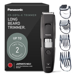 Panasonic GB96-K front packaging showing full trimmer kit benefit clear contents