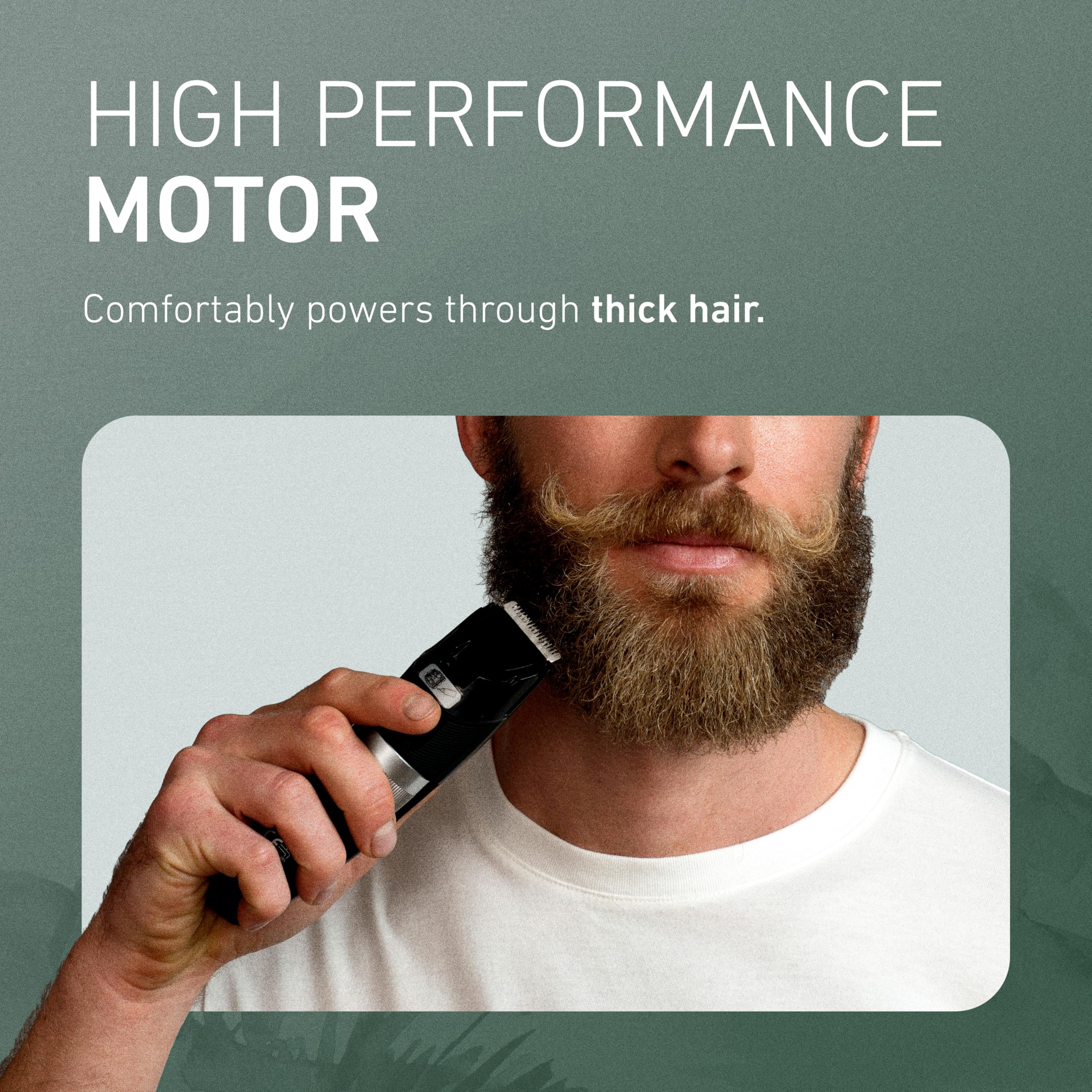 Panasonic trimmer in hand demonstrating compact size and ergonomic control