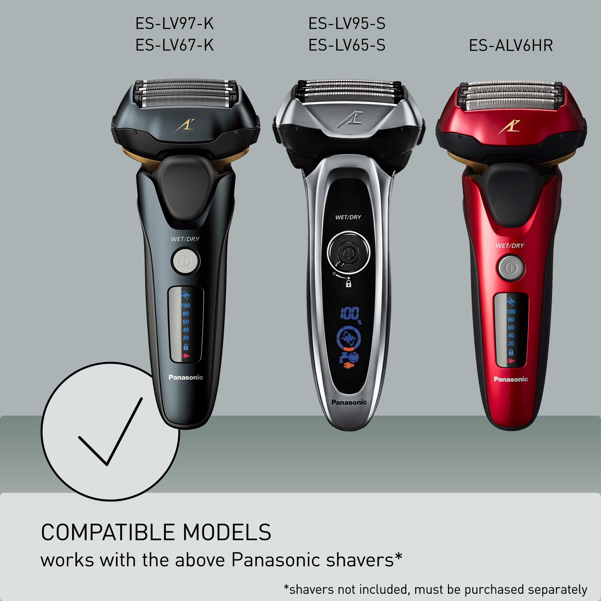 Panasonic inner blade detail highlighting honed 30° edge for clean cutting