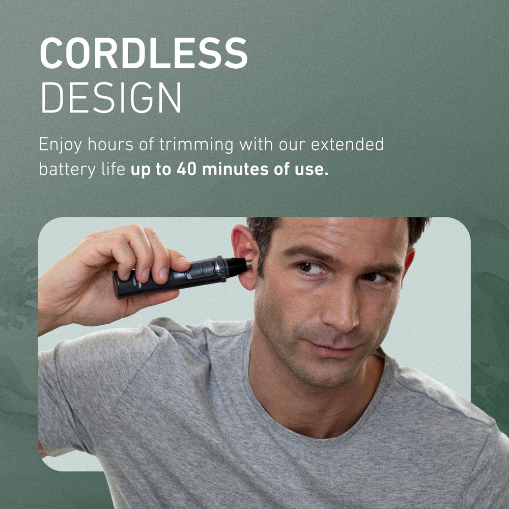 Panasonic protective cap and cleaning brush included for transport and upkeep