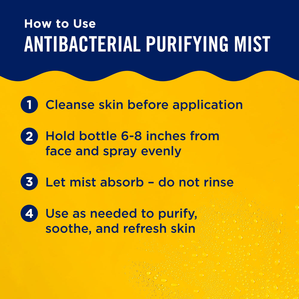 PanOxyl mist used after cleansing in skincare routine showing layering-friendly format benefit
