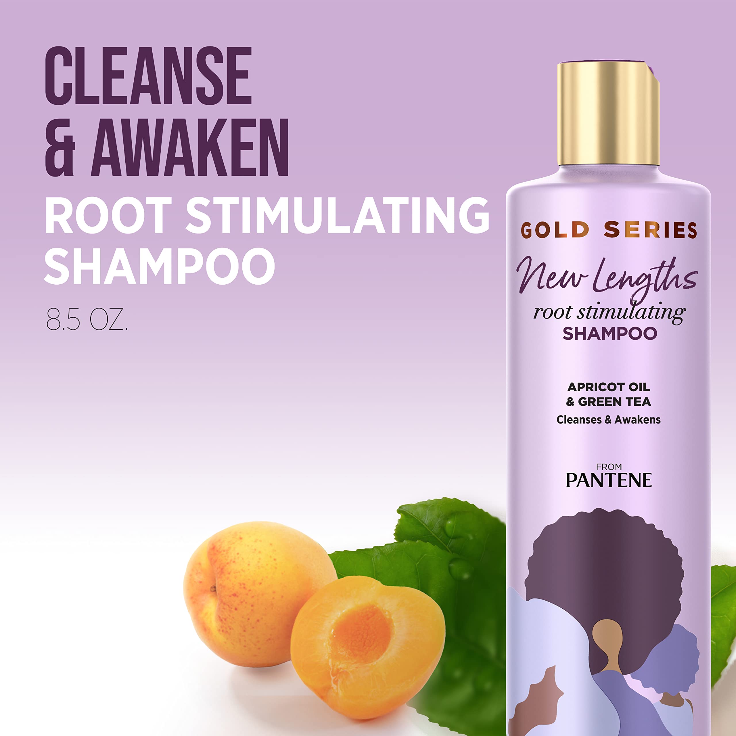 Close-up apricot oil and green tea representing Pantene nourishment