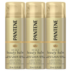 Pantene beauty balm front packaging showing label and volume, adds shine and manageability