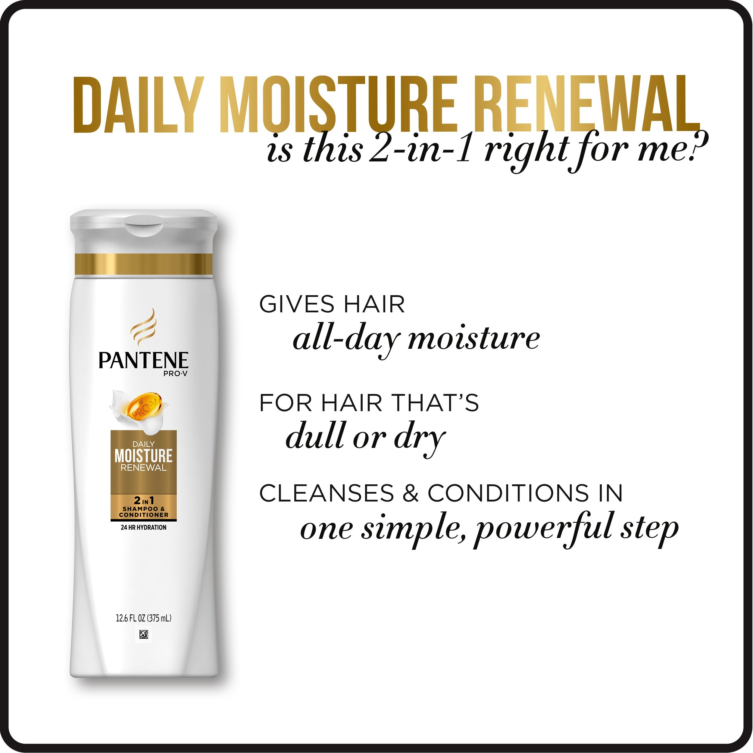 Pantene close up label highlighting Pro‑V nutrients and antioxidant benefits
