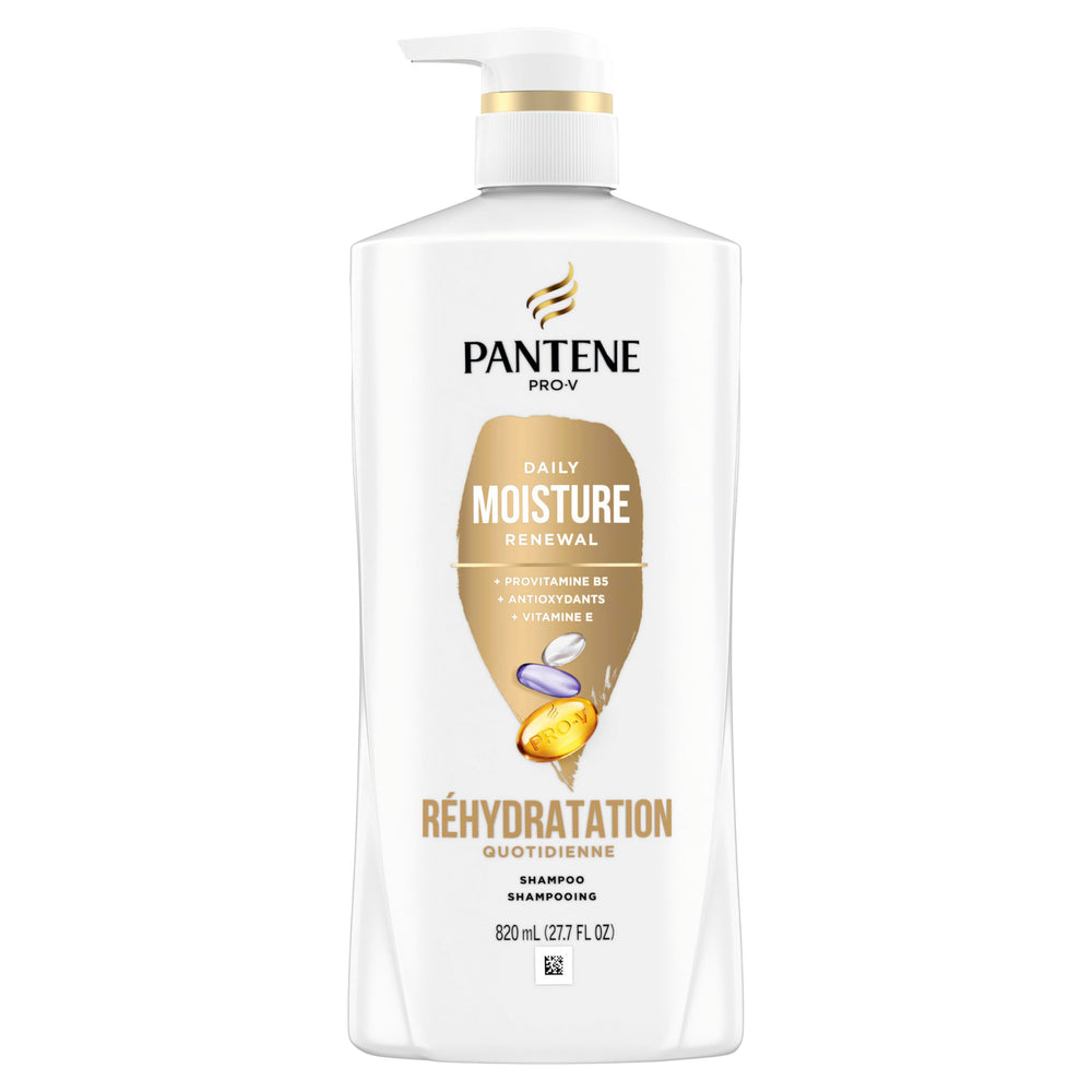 Pantene before and after on color-treated hair showing improved softness