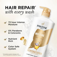 Pantene conditioner texture on fingers showing smooth hydration