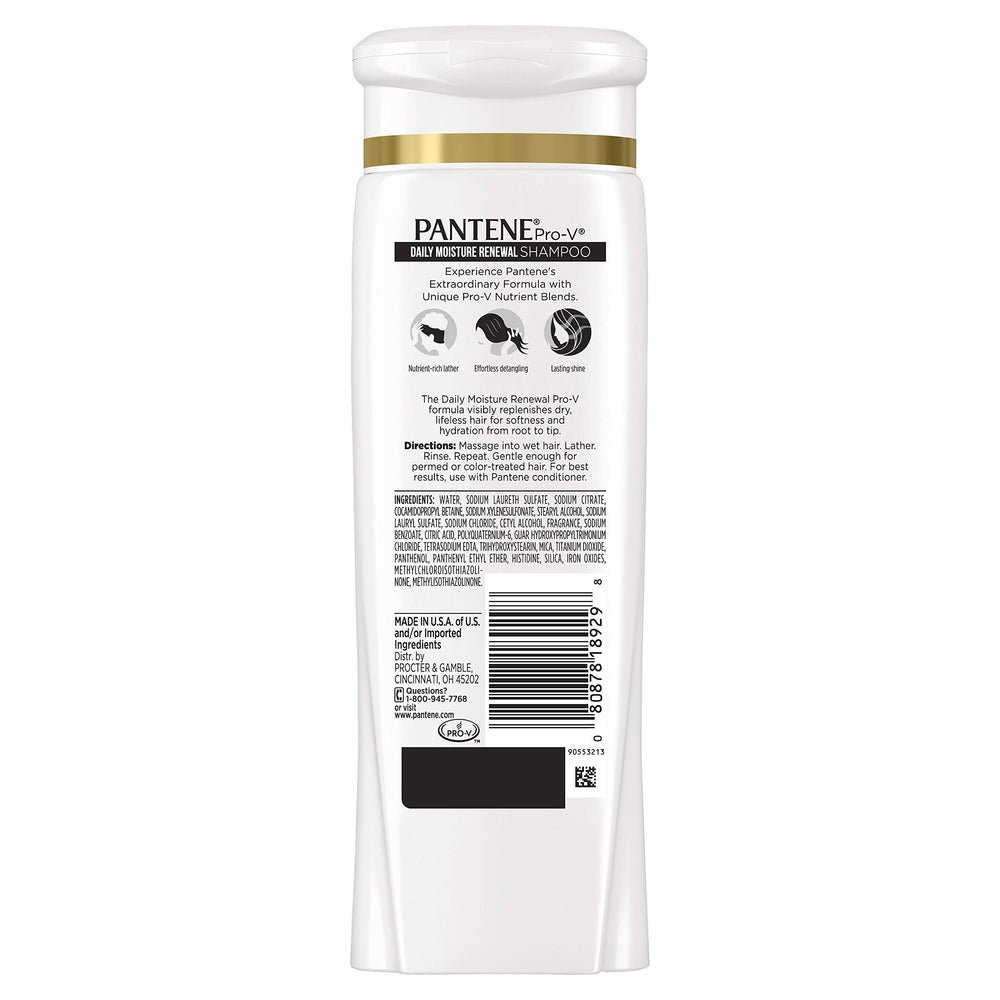 Pantene product being poured to show creamy conditioner texture