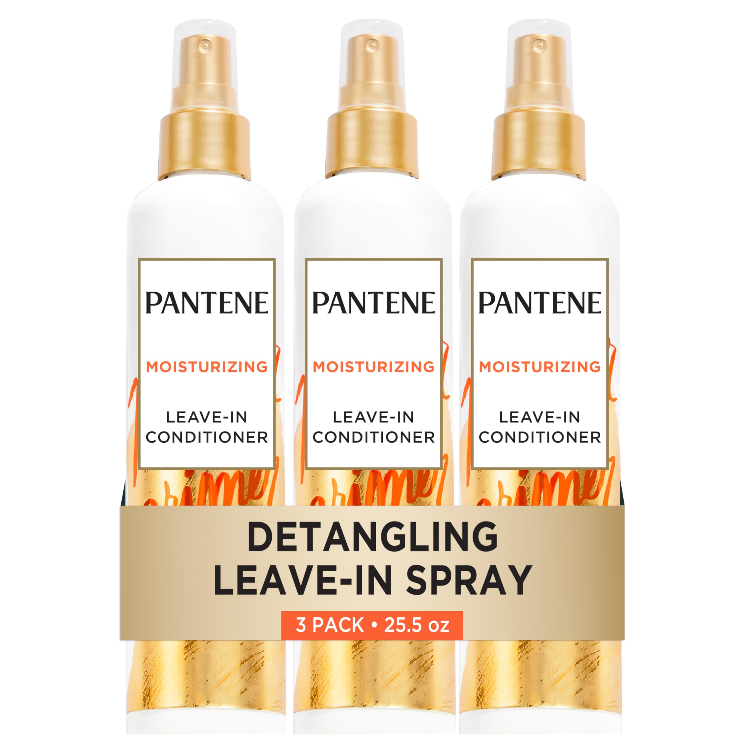 Pantene front packaging showing bottle and label, highlighting convenient three-pack