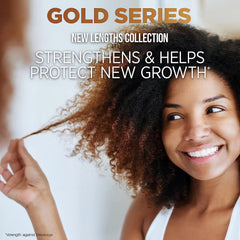 Pantene Gold Series label detail showing key apricot and green tea