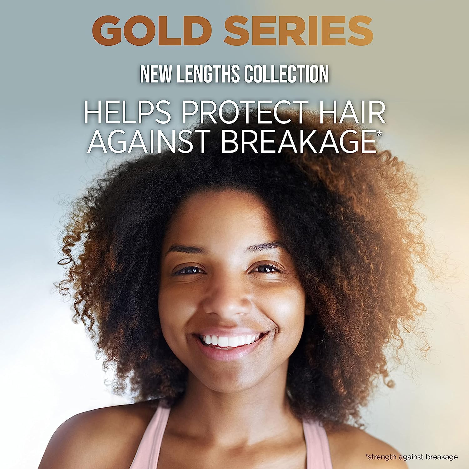 Pantene Gold Series used on hair showing improved length and strength