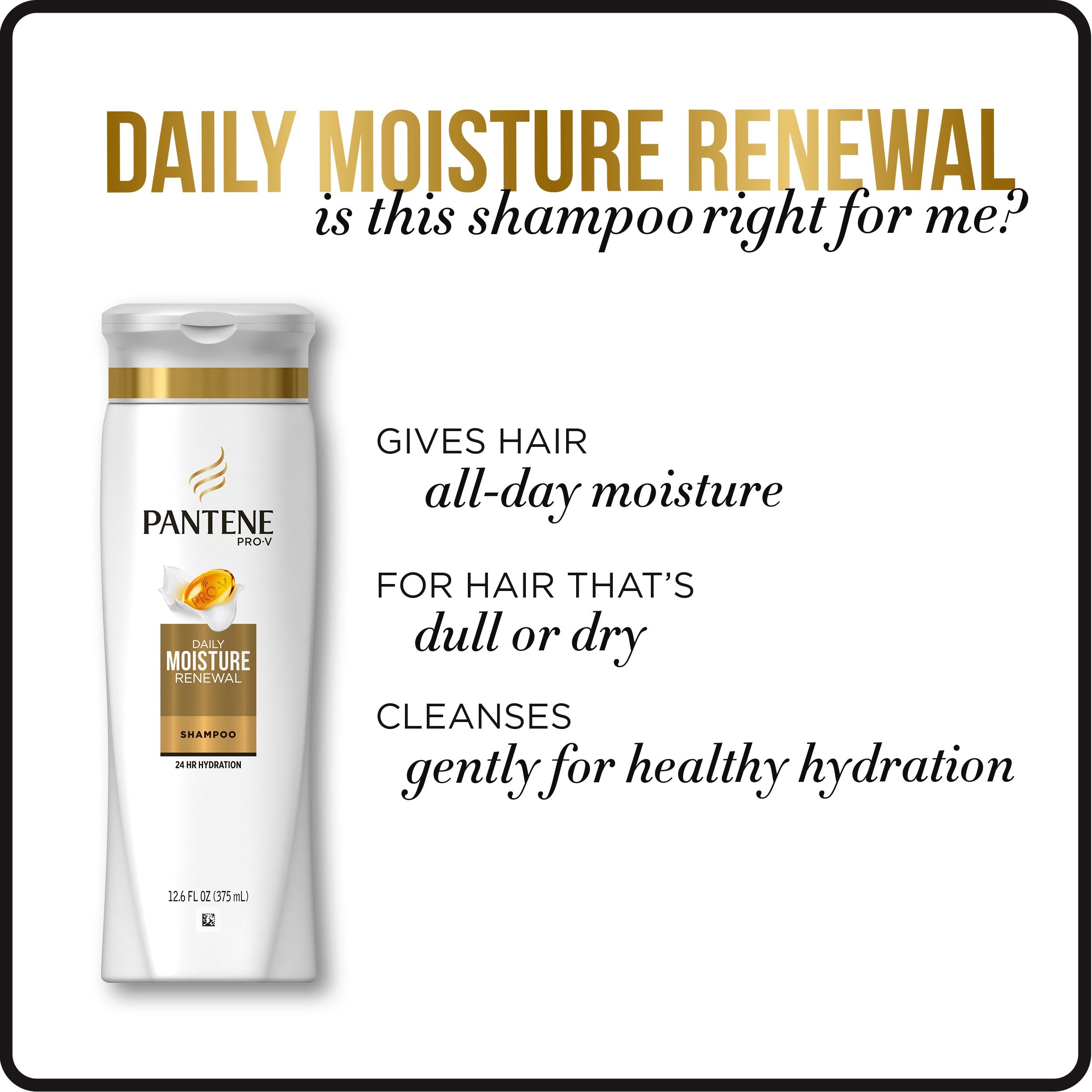 Pantene label zoom showing antioxidants and key ingredient highlights