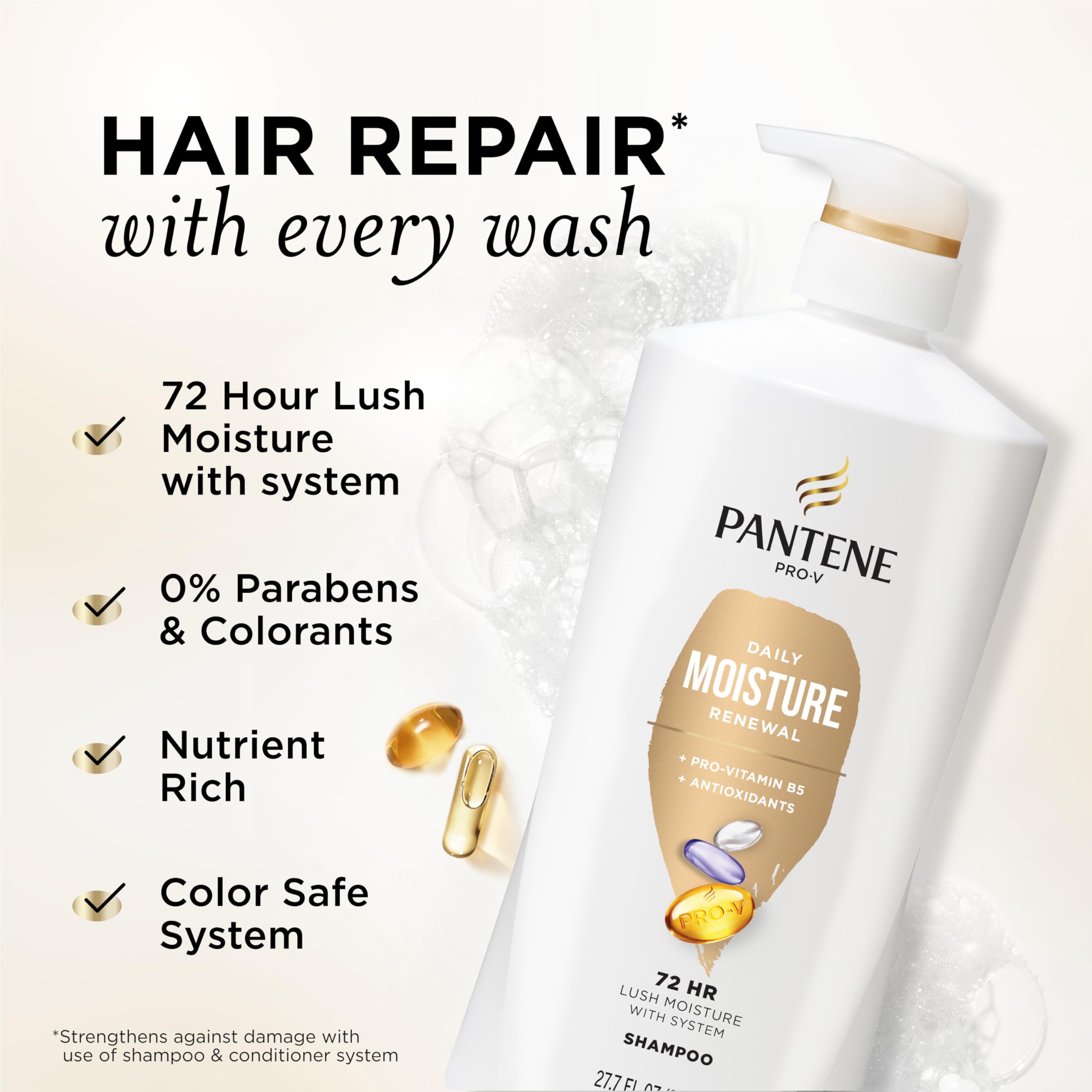 Close-up of Miracle Rescue Shot by Pantene showing concentrated treatment for rapid repair