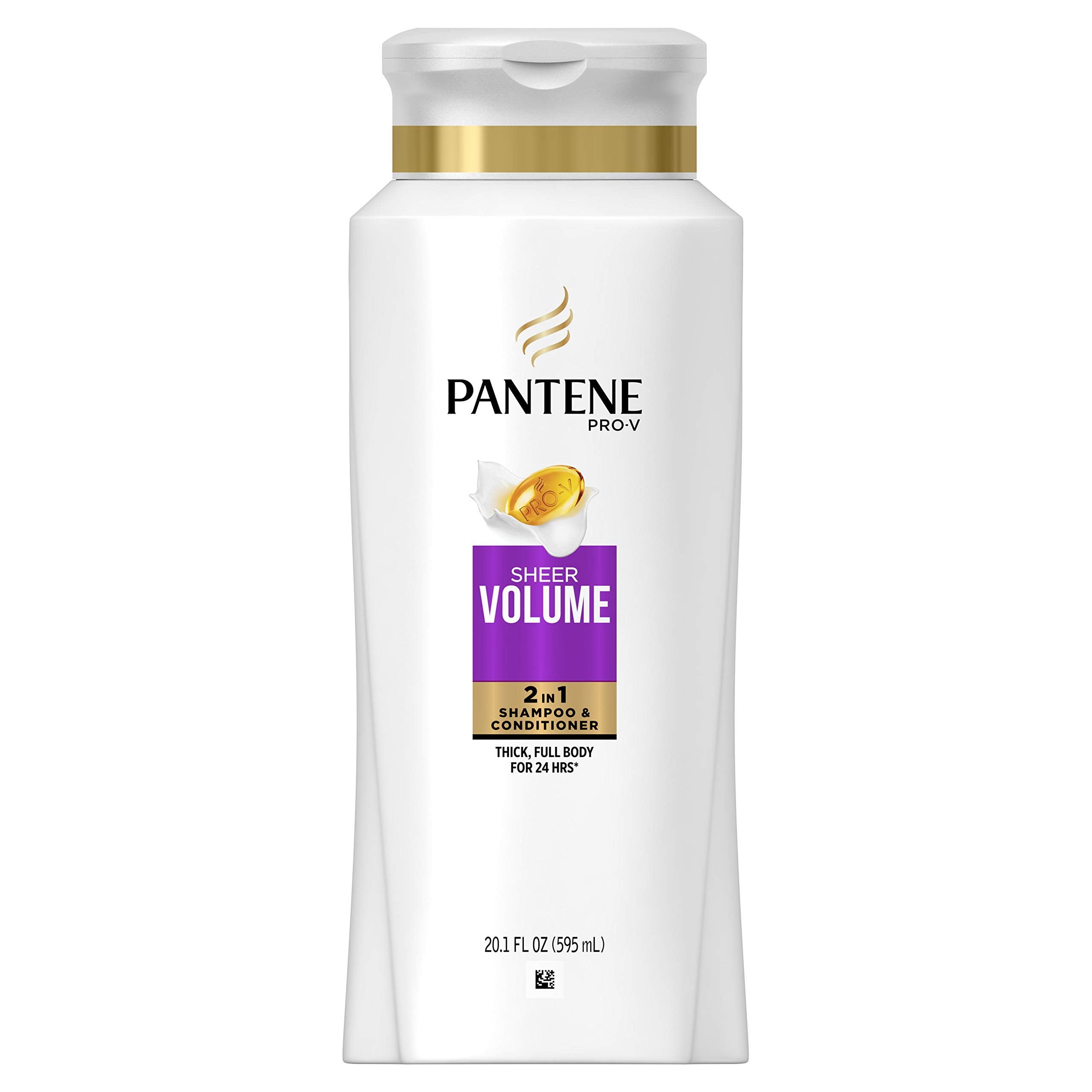 Pantene bottle front label showing product name and benefit
