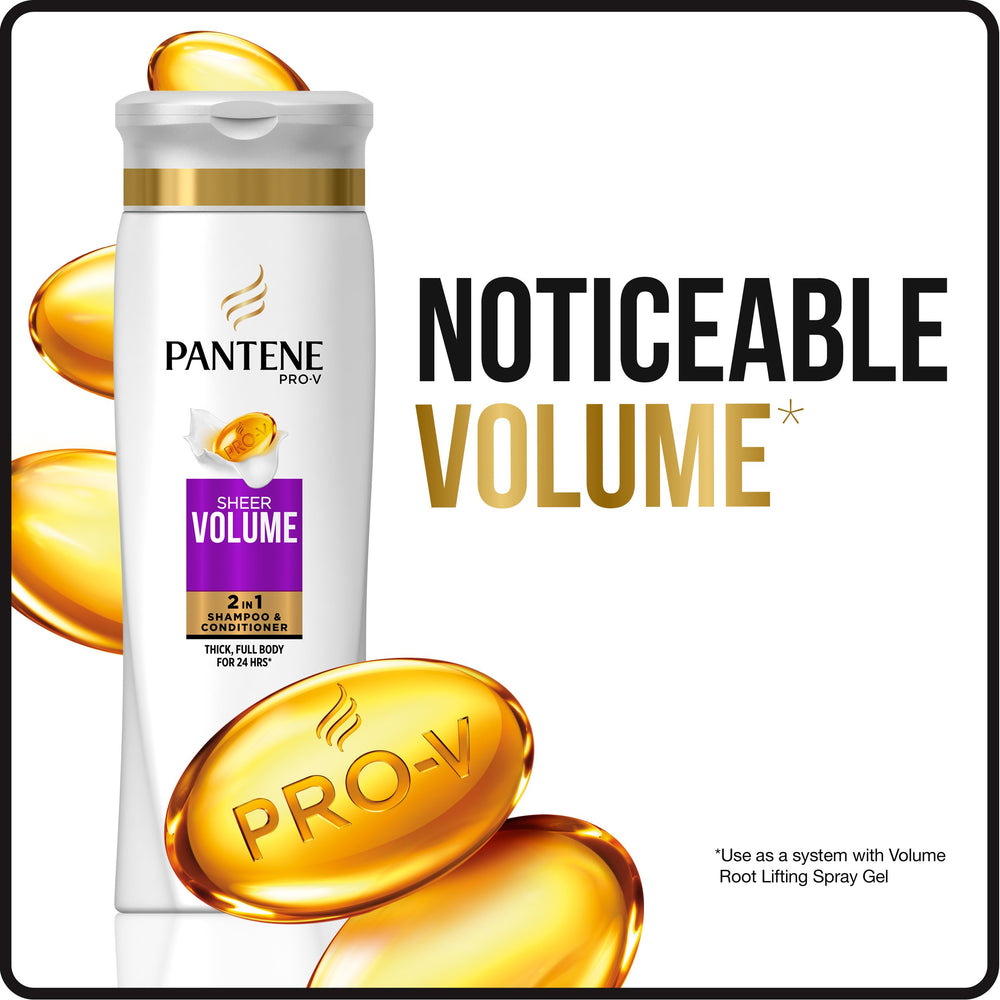 Pantene in-shower application showing massage at roots for lift
