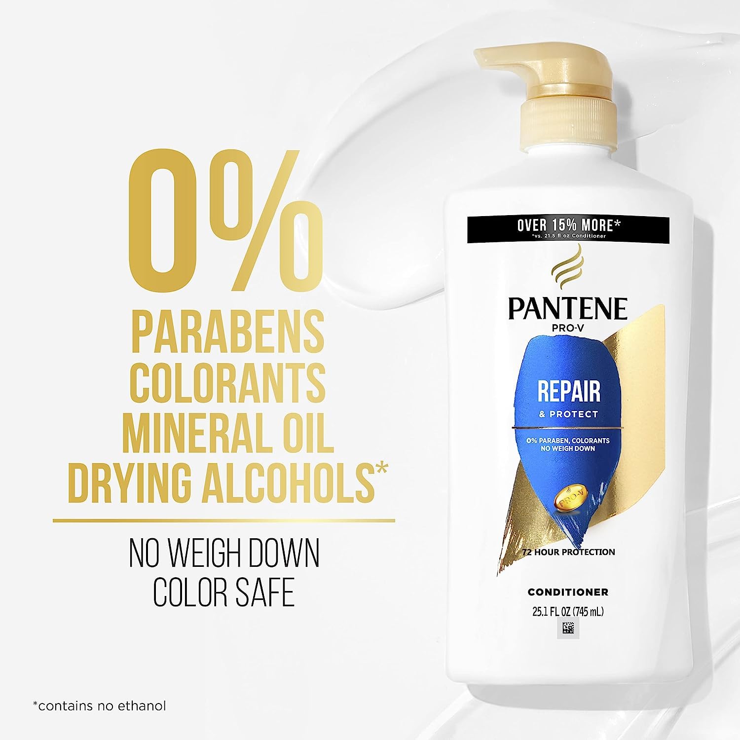 Pantene products grouped on bathroom shelf demonstrating daily routine benefit