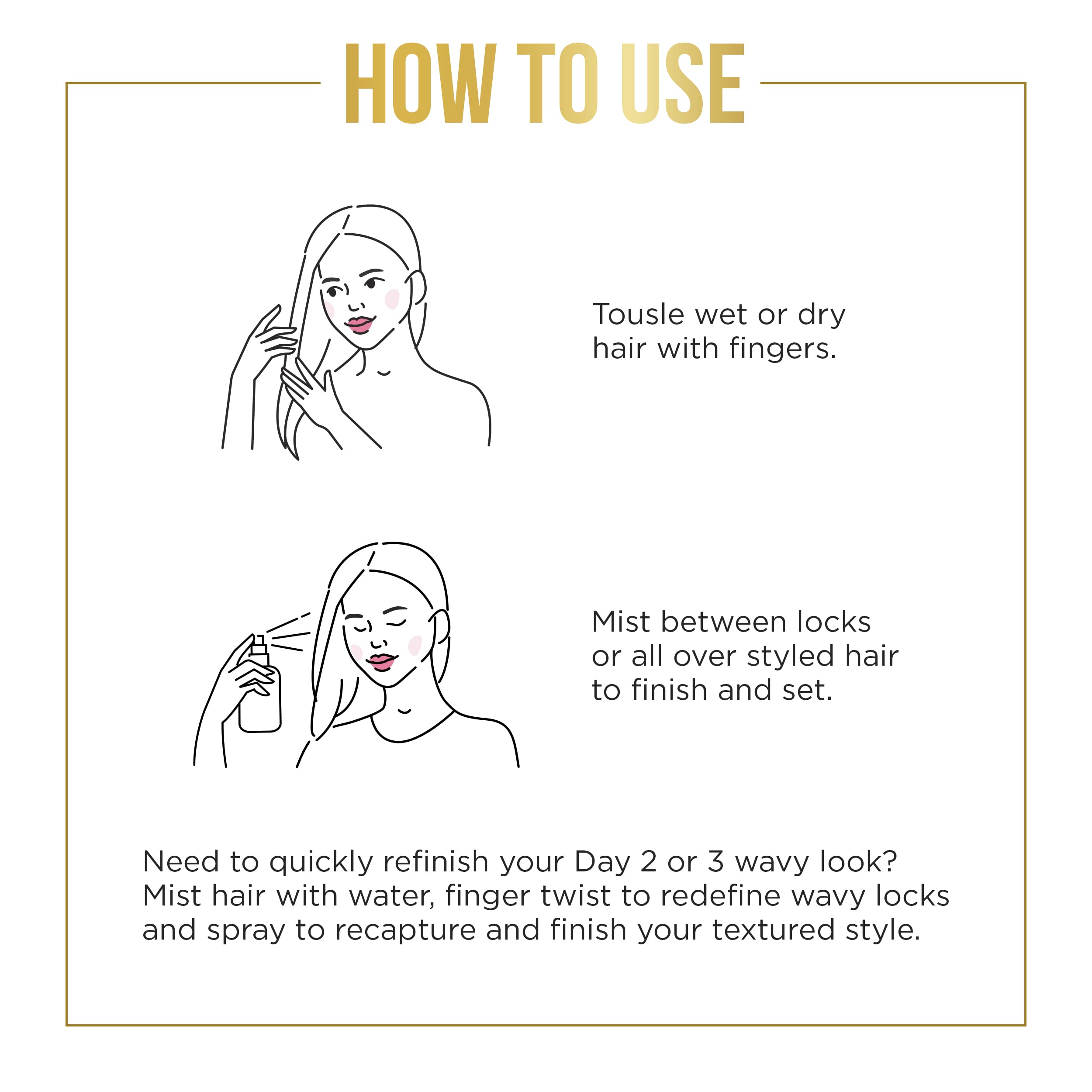 Pantene texture detail displays separated soft waves and natural movement