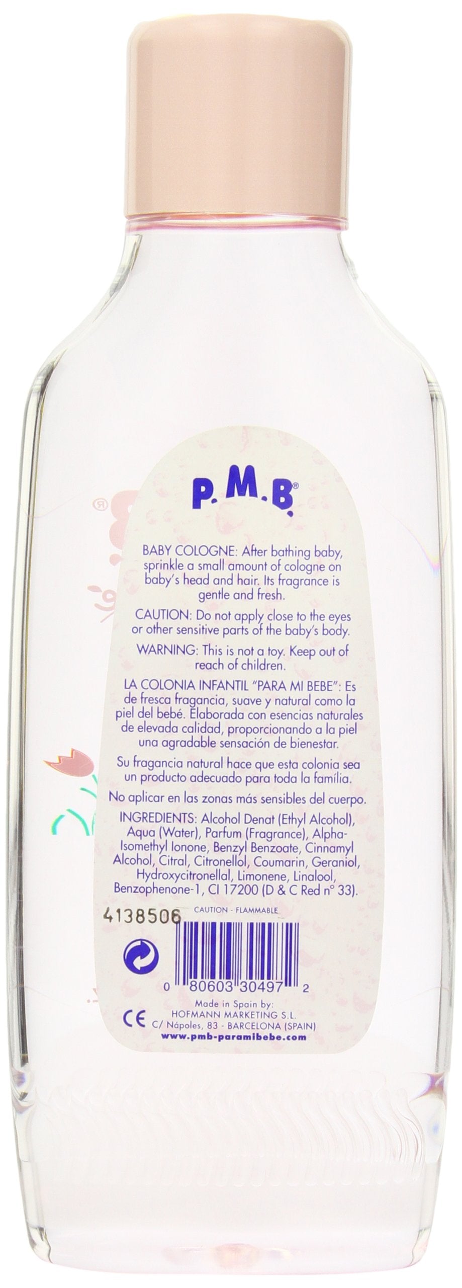 Para Mi Bebe bottle detail highlighting cap and pour for easy use