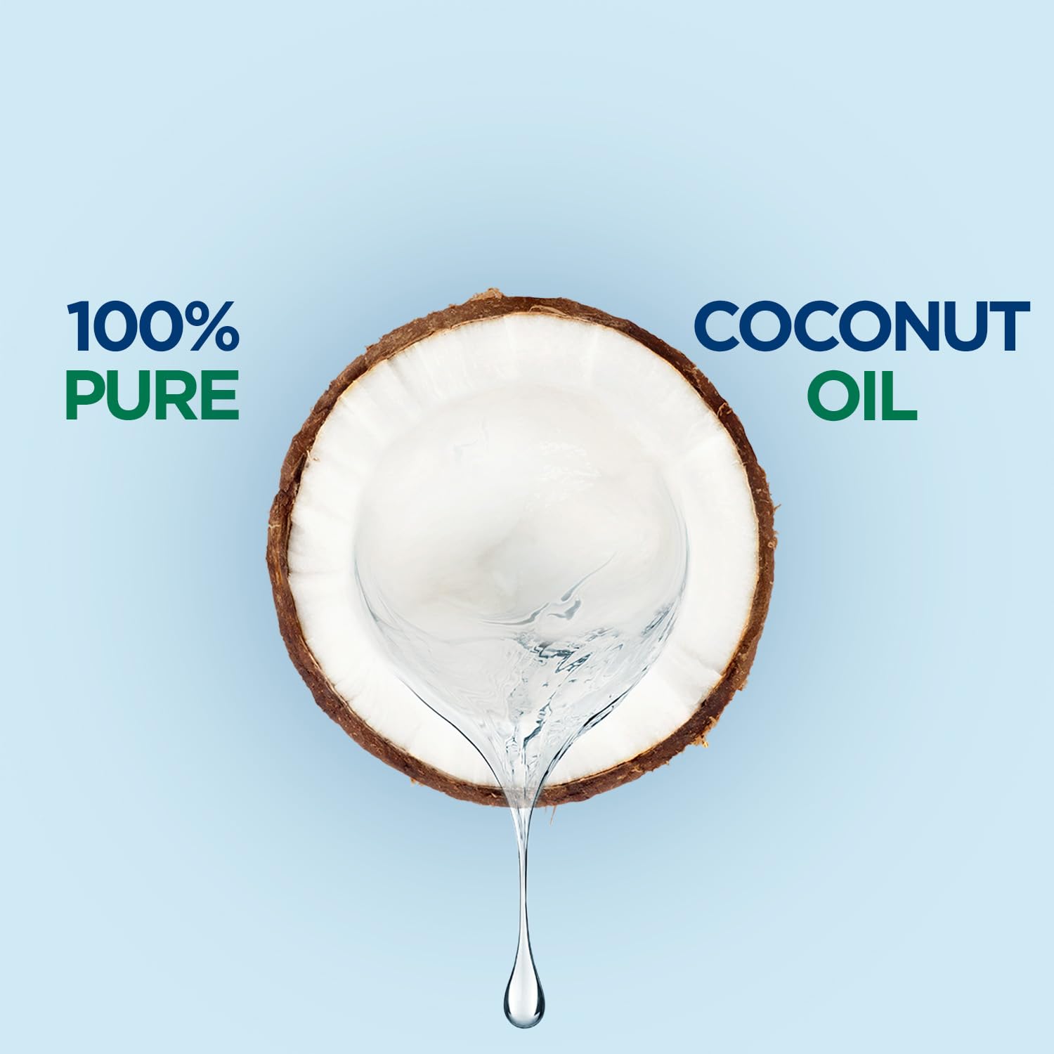 Parachute oil in scoop to show quantity and thickness for household use