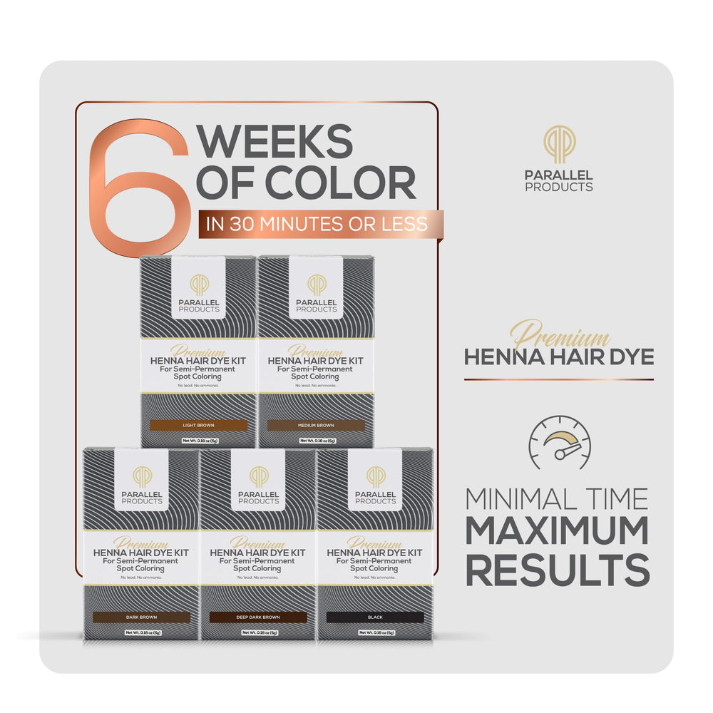 PARALLEL PRODUCTS mixed henna paste in dish ready to apply for smooth coverage