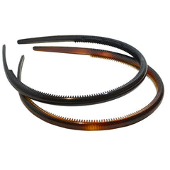 Parcelona front view tortoise shell headband showing classic pattern and slim profile