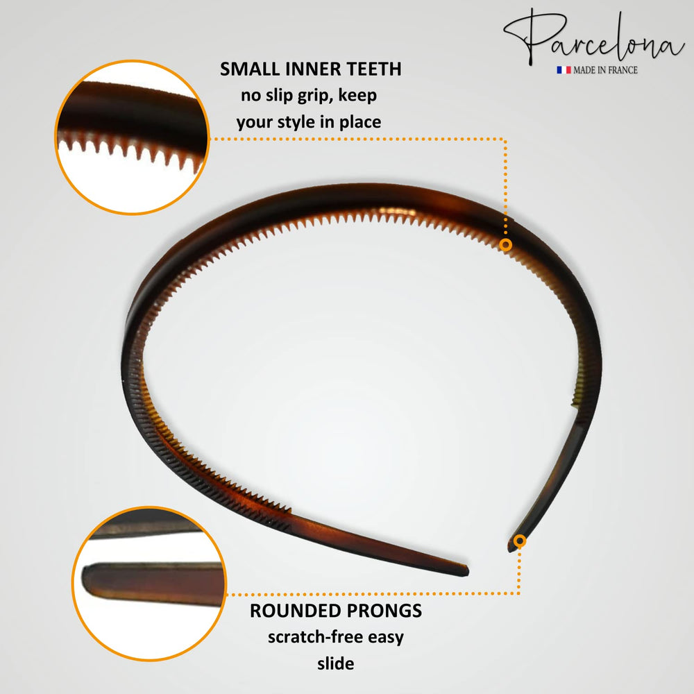 Parcelona side profile on model demonstrating comfortable slim hold and style