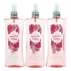 Parfums De Coeur Pink Sweet Pea front packaging shows bottle and scent for everyday refreshment