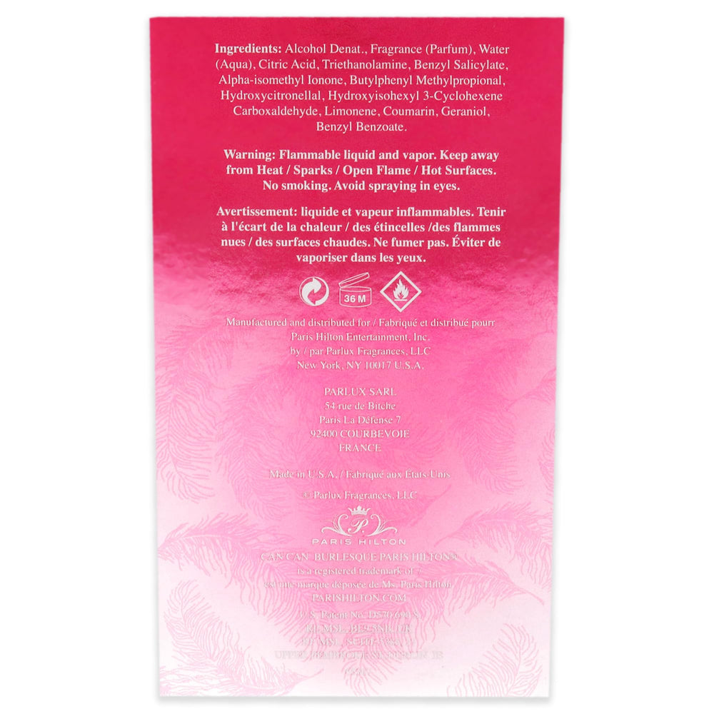 Paris Hilton Can Can Burlesque packaged box ready for gifting with stylish presentation