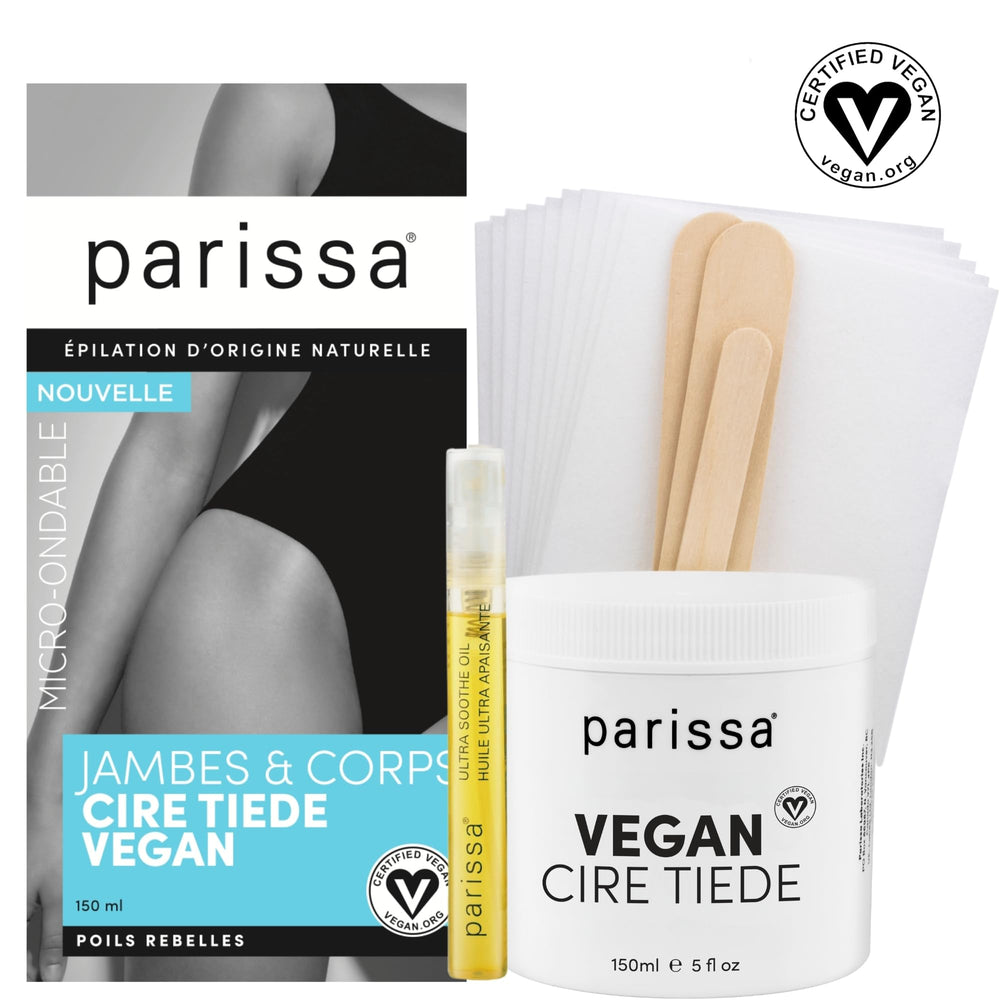 Parissa open tub with smooth wax texture for easy spreading benefit
