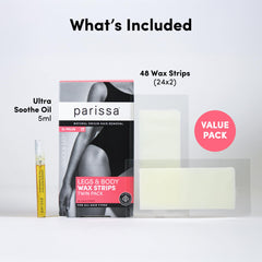 Parissa strips warming in hands to activate no-heat wax quickly