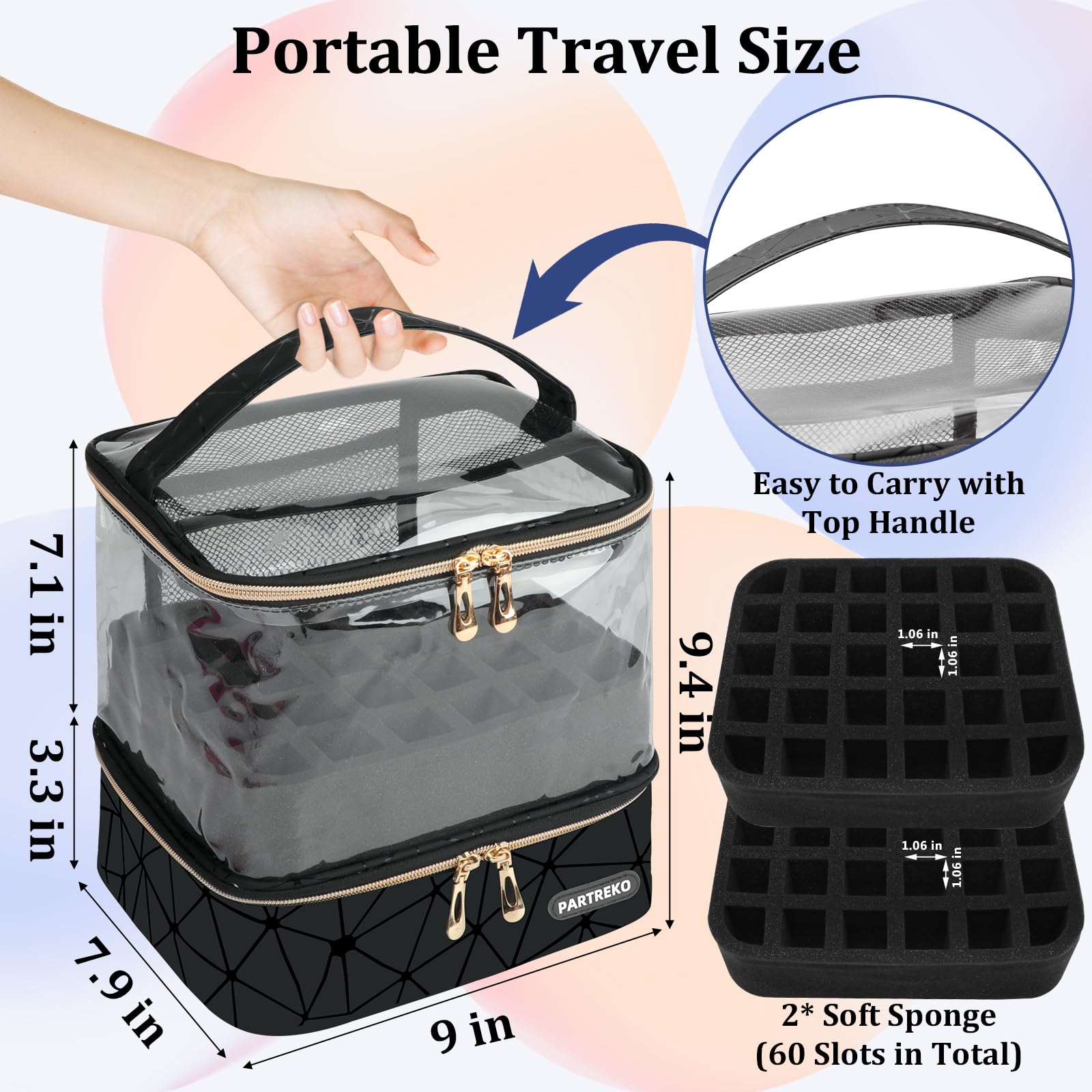 Partreko mesh and elastic pockets detail organizing tools efficiently