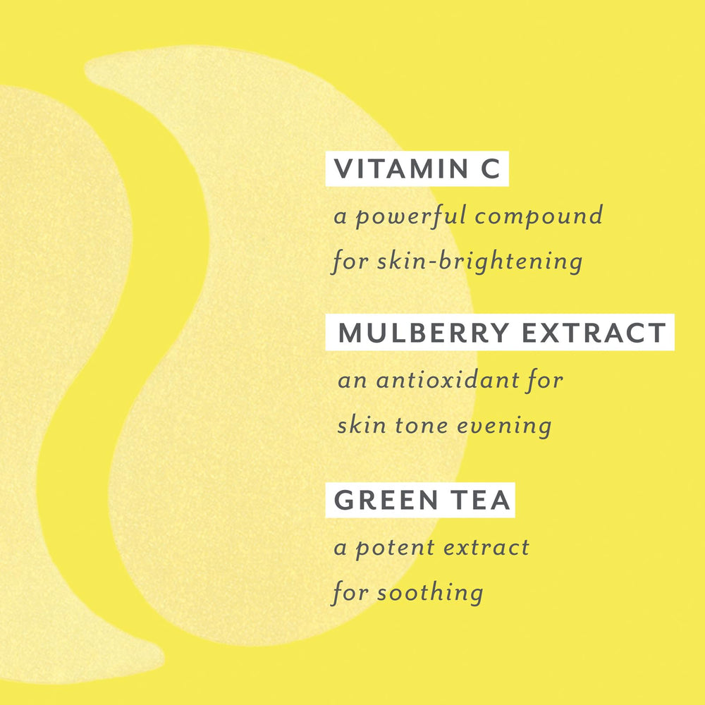 Patchology patches applied under-eye in demo to reduce puffiness quickly