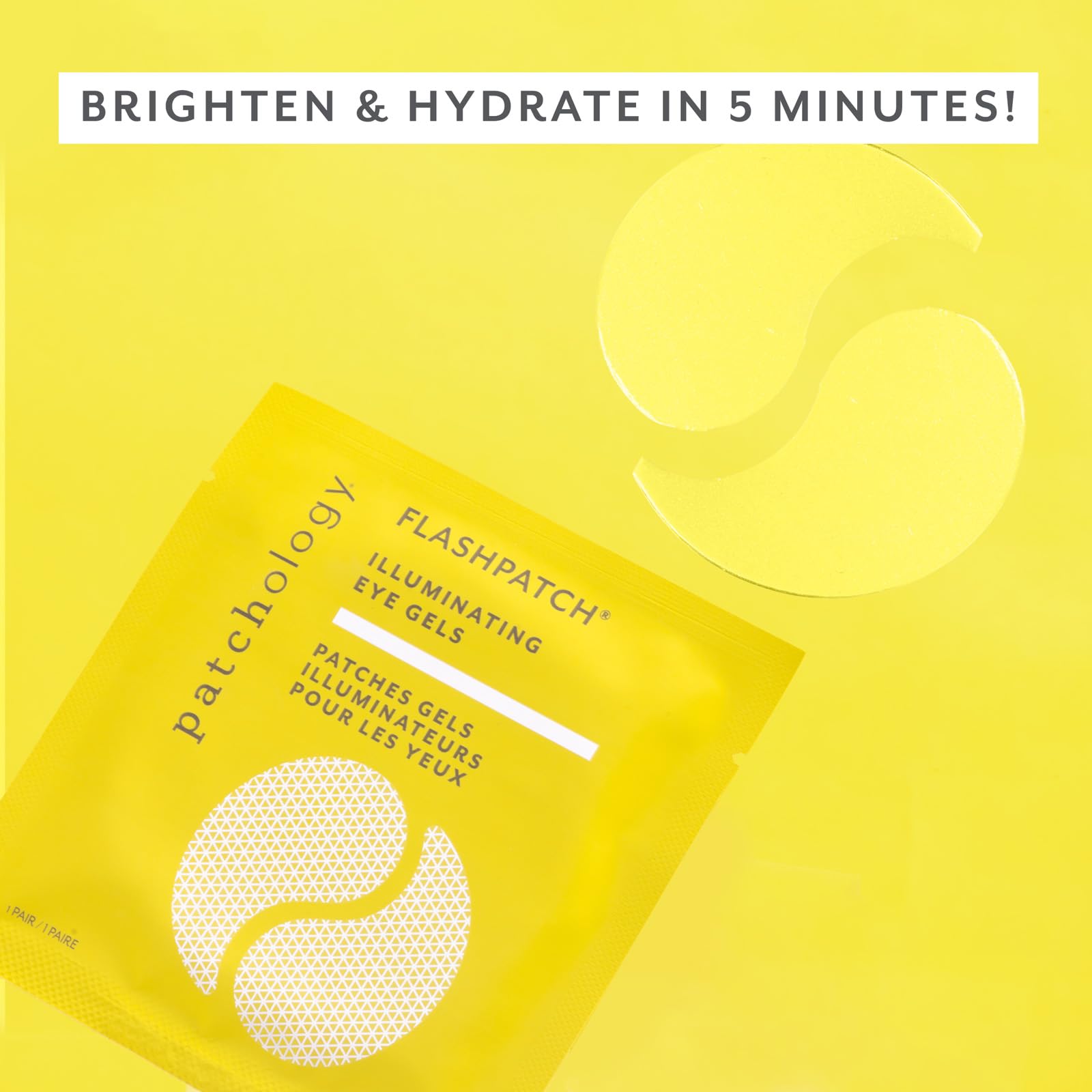 Patchology single gel patch close-up highlighting smooth adhesion and brightening