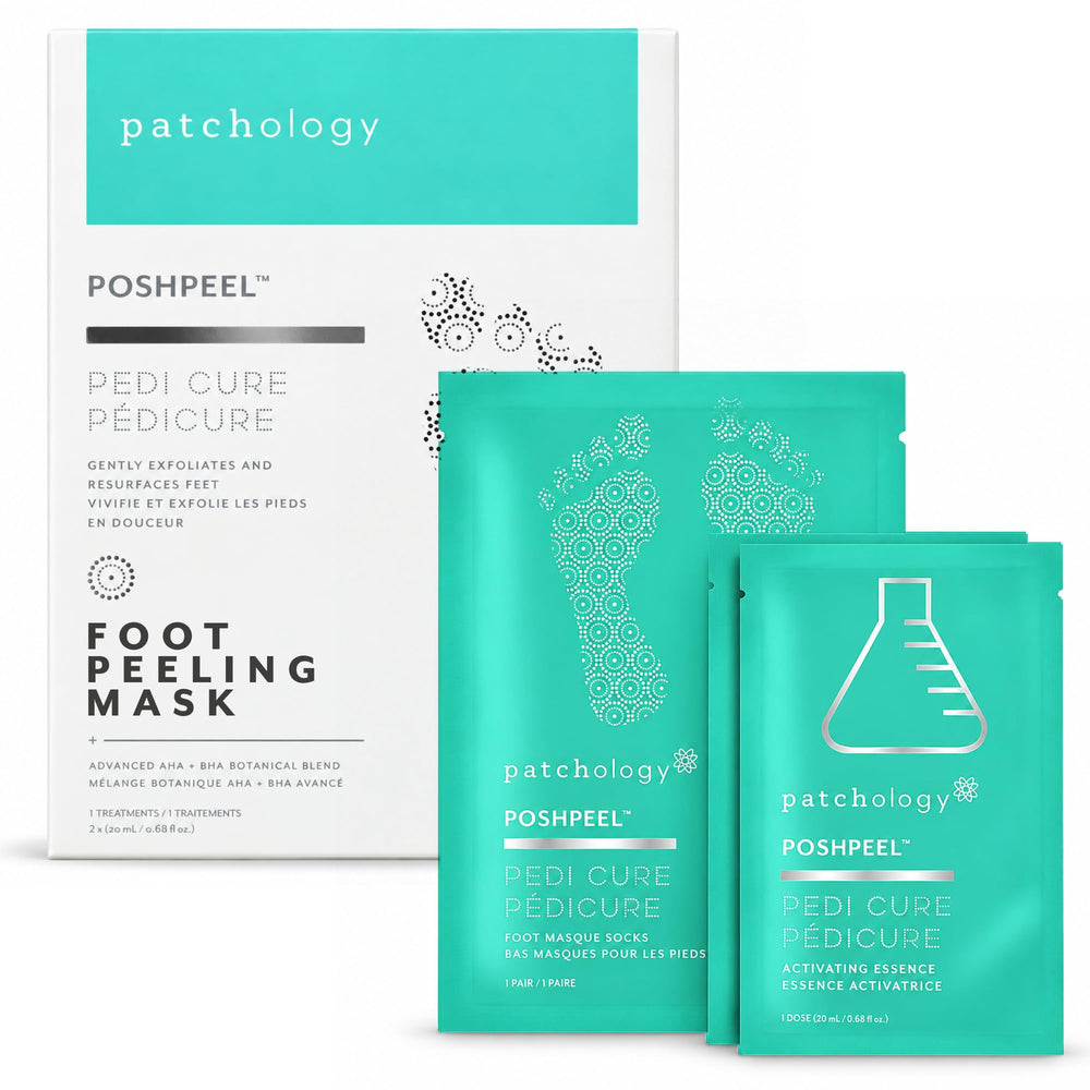 Patchology front packaging showing product and benefit of professional exfoliation