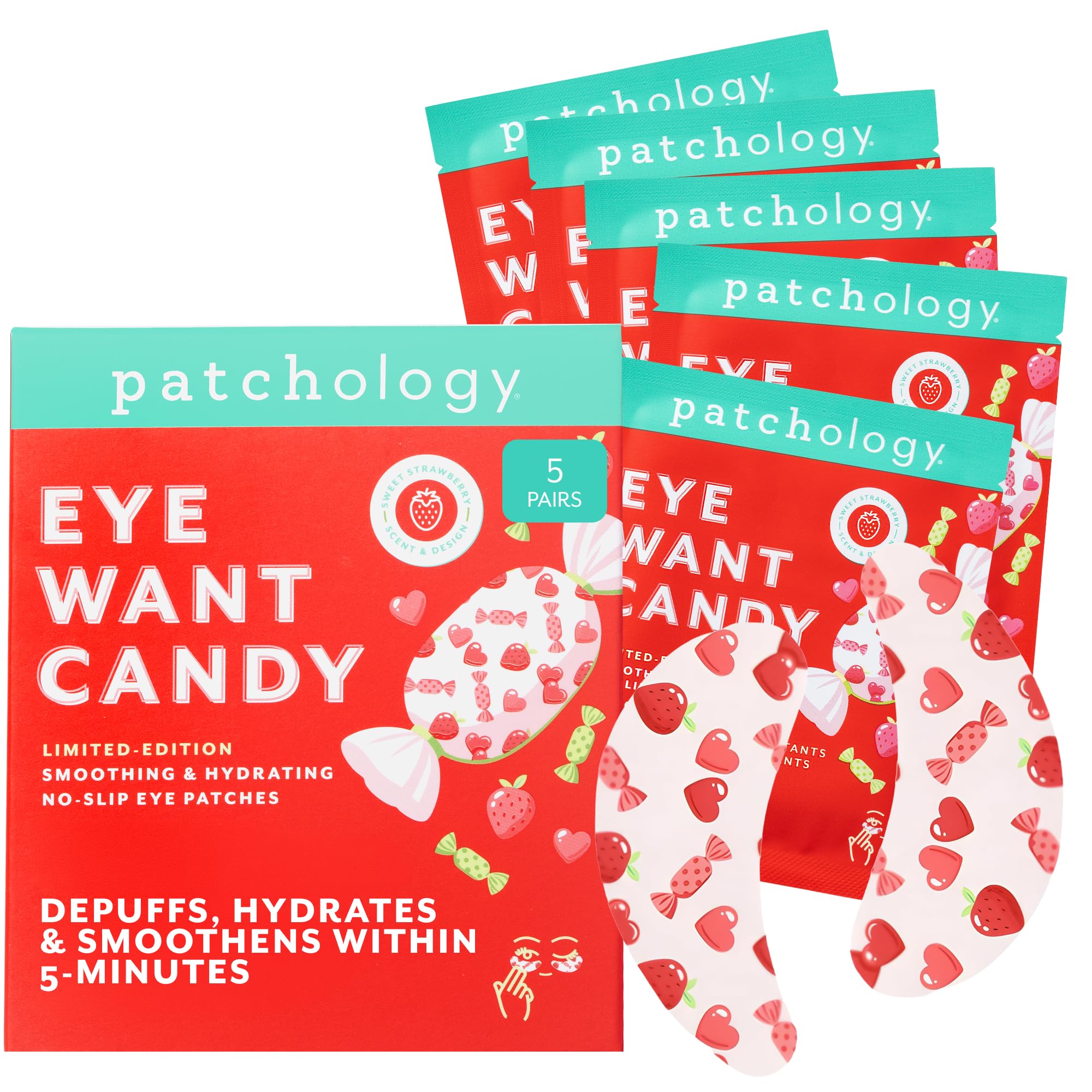 Patchology front packaging shows five-pack and gifting appeal