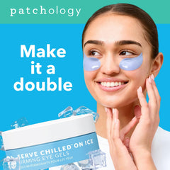 Patchology gel patch close-up showing cooling texture and moisturizing benefit