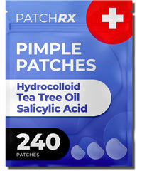PatchRx front packaging showing 240-count and three patch sizes for convenience