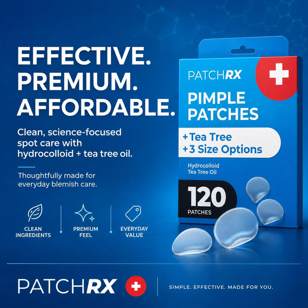PatchRx lifestyle bathroom routine showing product use as part of daily skincare ritual