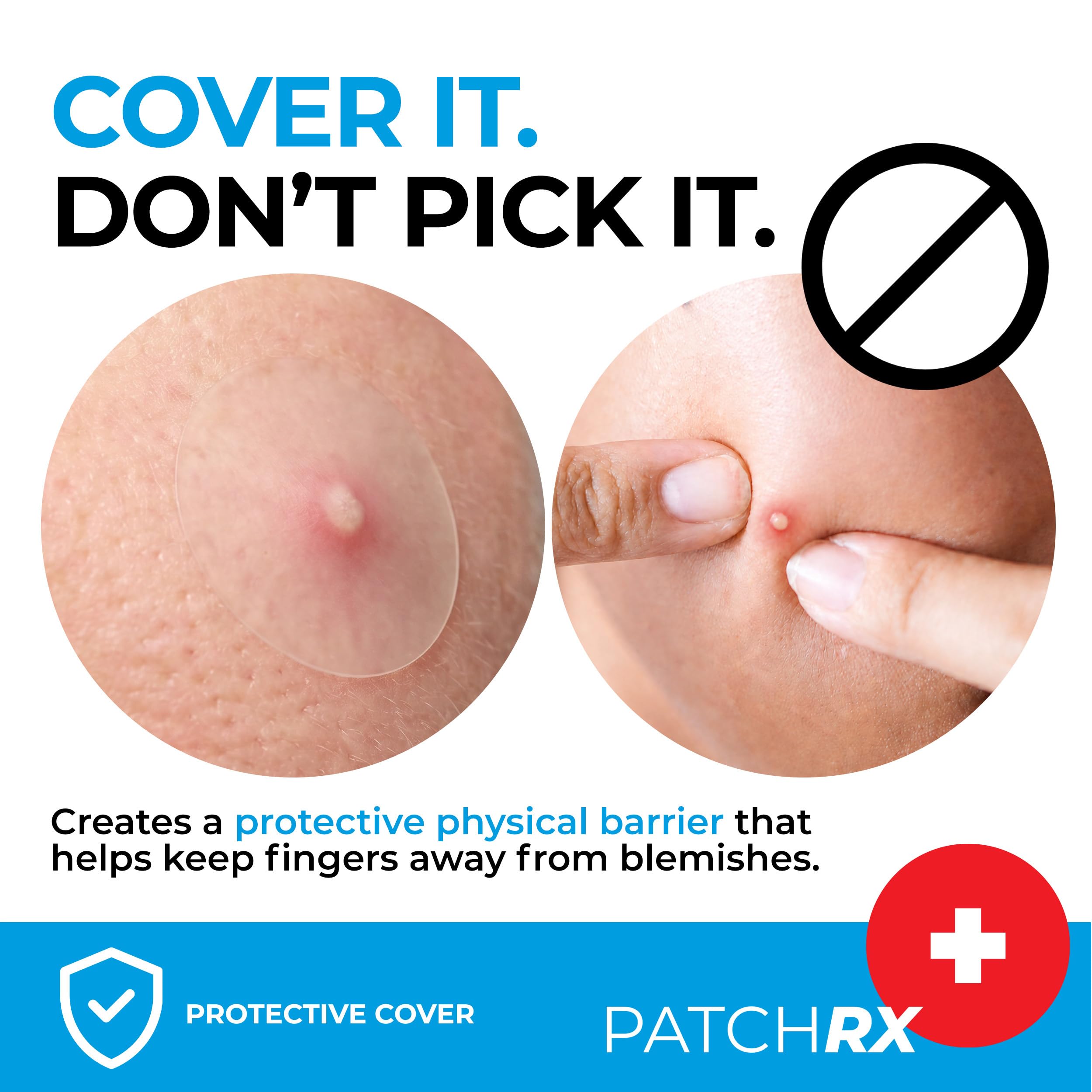 PatchRx worn overnight on cheek demonstrating secure adhesion and restful healing support
