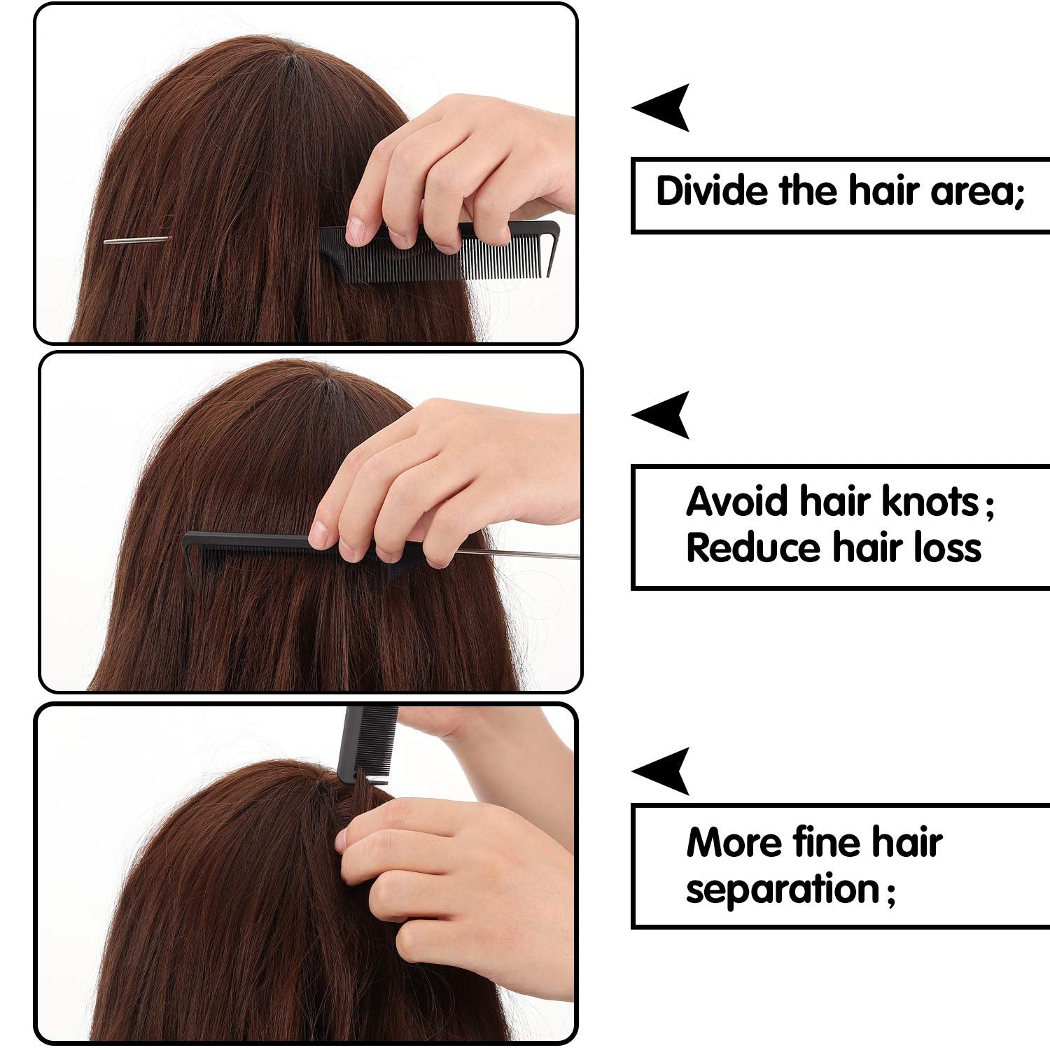 Patelai comb next to ruler showing size for comfortable control