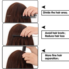 Patelai comb next to ruler showing size for comfortable control