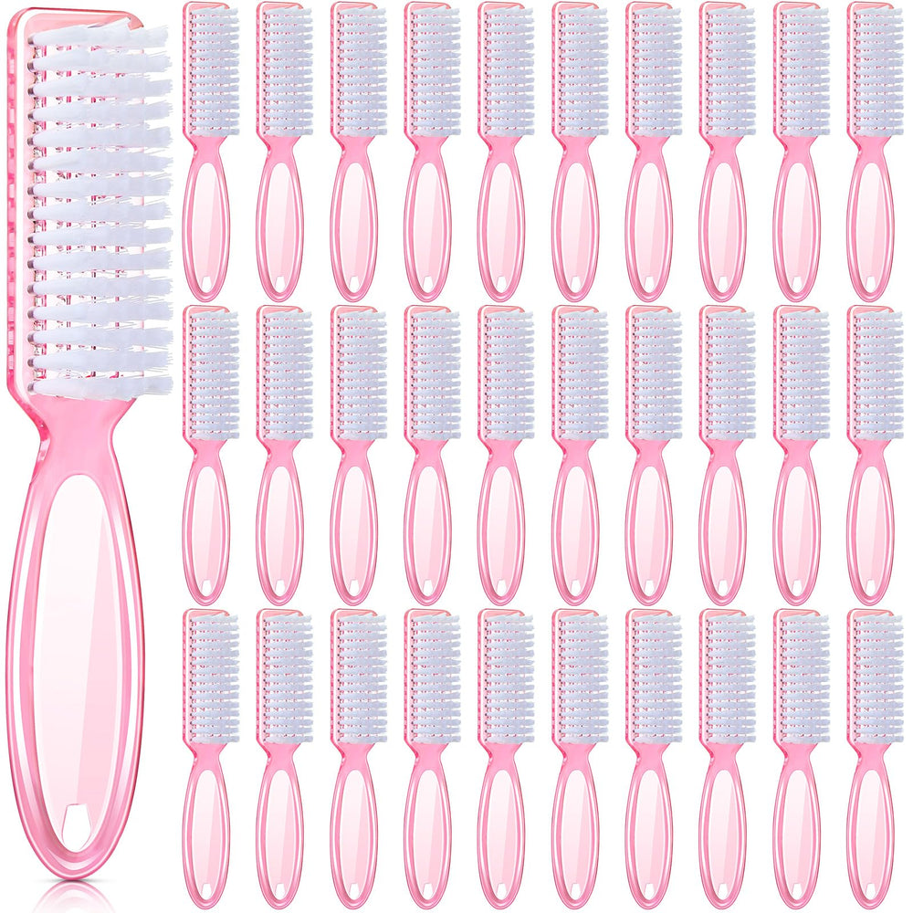 Patelai front view of 30-piece pink brush pack showing quantity and handles benefit